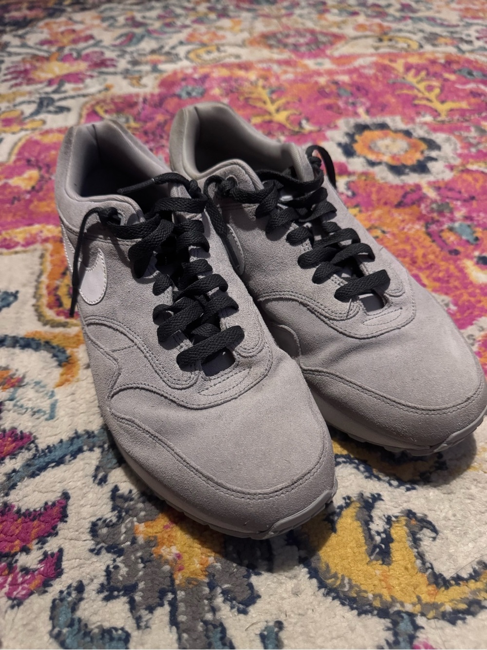 Men's Nike Airmax 1 Gray Suede